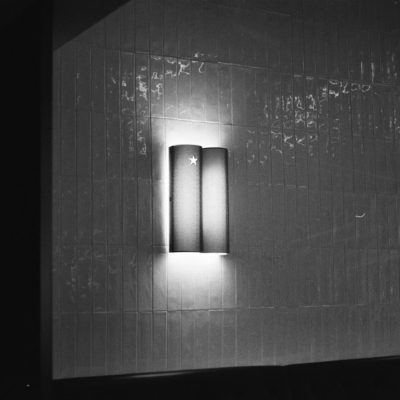 Photo glass wall sconces