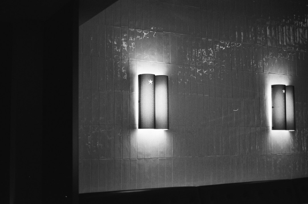 Photo glass wall sconces