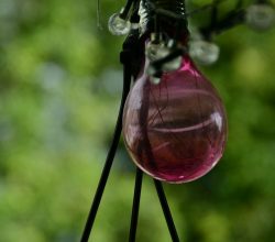 Photo handblown glass outdoor lantern minimalist