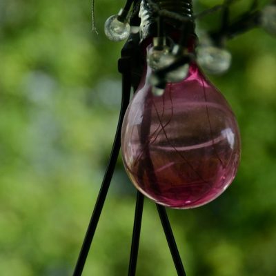 Photo handblown glass outdoor lantern minimalist
